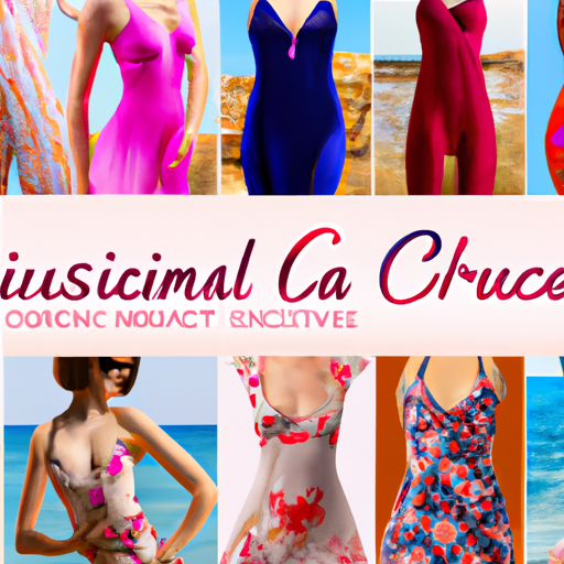 1. קולאז' של סגנונות בגדי ים צנועים שונים לנשים, כולל כיסוי מלא ושמלות ים
