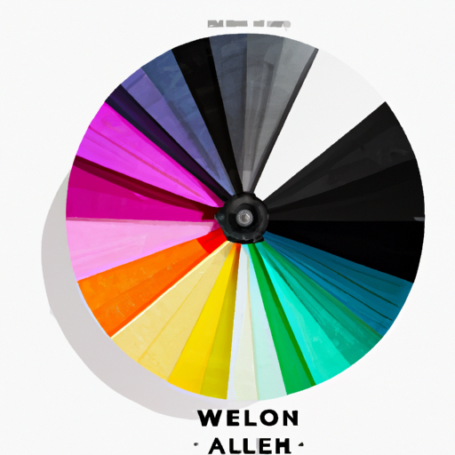 תמונה הממחישה גלגל צבעים עם צבעים עונתיים טרנדיים